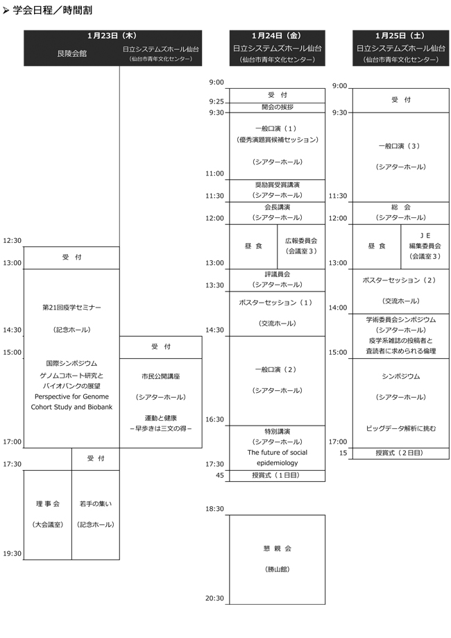 日程表